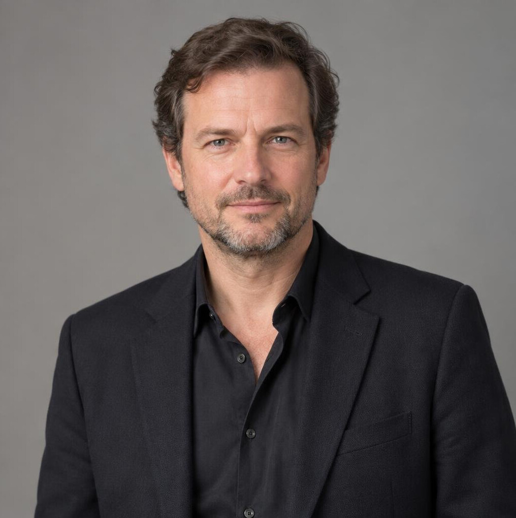 Portrait of a stage director in a business jacket